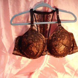 Torrid Black Lacey T-Shirt Front Closure Bra 46D